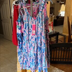 Lilly Pulitzer Loro dress Colorful Sleeveless Dress M Reel Nauti New